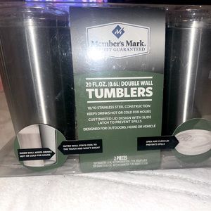 Member's Mark 20 oz. Stainless Steel Double Wall Tumblers, 2-Pack